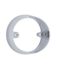 (CARD) CHROME PLASTIC 3" ROUND LED LIGHT BEZEL W/ SIDE VISOR