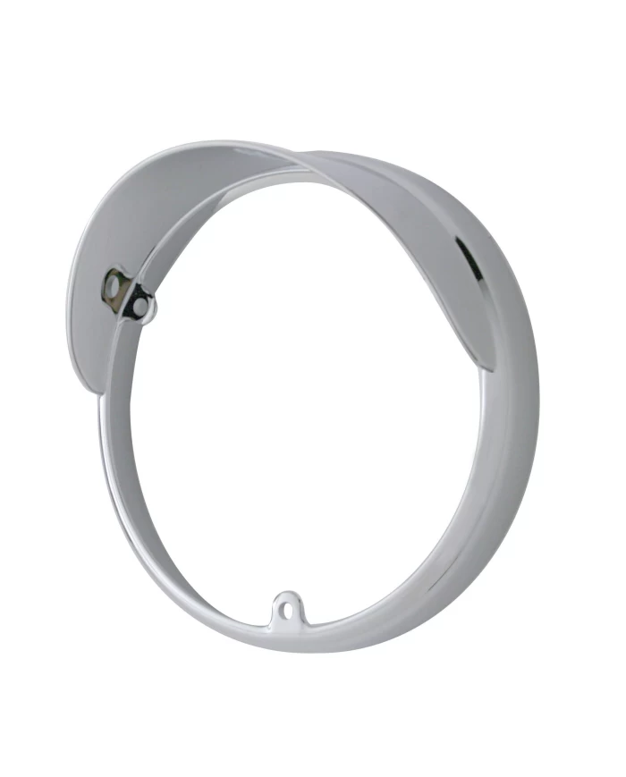 (CARD) CHROME PLASTIC LED LIGHT BEZEL W/ UP-SIDE DOWN VISOR - 38103 SERIES