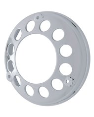 (CARD) CHROME PLASTIC LED ROUND REFLECTOR DOUBLE FACE LIGHT BEZEL - 39438 SERIES