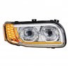 UP31145-High Power LED Chrome Headlight With 16 LED Turn & 57 LED Bar For 2008-2024 Peterbilt 389- Passenger