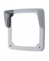 (CARD) CHROME PLASTIC LED SQUARE REFLECTOR DOUBLE FACE LIGHT BEZEL W/ VISOR - 39377 SERIES