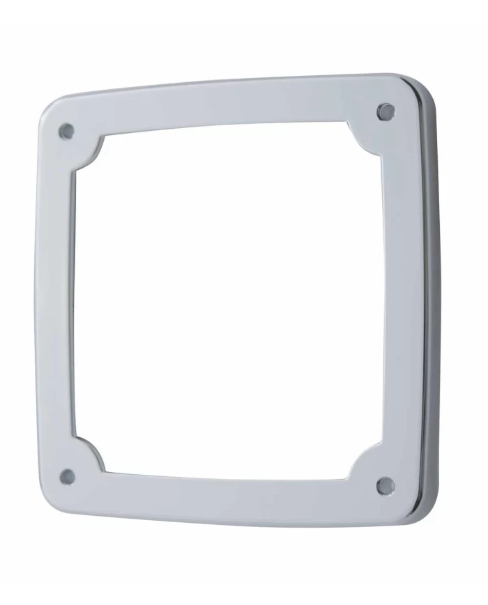 (CARD) CHROME PLASTIC LED SQUARE REFLECTOR DOUBLE FACE LIGHT BEZEL - 39377 SERIES