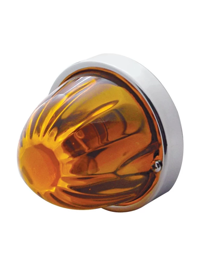 (BULK) CAB LIGHT CONVERSION KIT W/ AMBER WATERMELON GLASS LENS - 1157 DOUBLE CONTACT BASE (BULK) CAB LIGHT CONVERSION KIT W/ AMBER WATERMELON GLASS LENS - 1157 DOUBLE CONTACT BASE