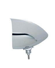 (BOX) CHROME ALUMINUM 7" BILLET STYLE "CHOPPER" MOTOR VEHICLE/TRUCK MOUNT HEADLIGHT HOUSING WITH RAZOR VISOR