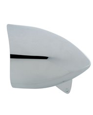 (BOX) CHROME ALUMINUM 7" BILLET STYLE "CHOPPER" MOTORCYCLE MOUNT HEADLIGHT HOUSING WITH SMOOTH VISOR