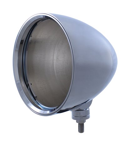 (BOX) CHROME ALUMINUM 7" BILLET STYLE "CHOPPER" MOTOR VEHICLE/TRUCK MOUNT HEADLIGHT HOUSING (BOX) CHROME ALUMINUM 7" BILLET STYLE "CHOPPER" MOTOR VEHICLE/TRUCK MOUNT HEADLIGHT HOUSING