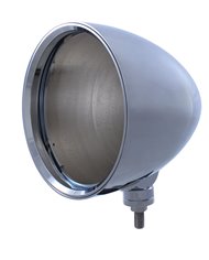 (BOX) CHROME ALUMINUM 7" BILLET STYLE "CHOPPER" MOTOR VEHICLE/TRUCK MOUNT HEADLIGHT HOUSING