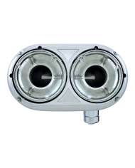 (BOX) 304 STAINLESS STEEL PETERBILT 359 DUAL HEADLIGHT HOUSING - PASSENGER
