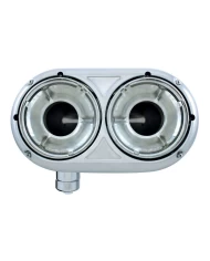 (BOX) 304 STAINLESS STEEL PETERBILT 359 DUAL HEADLIGHT HOUSING - DRIVER
