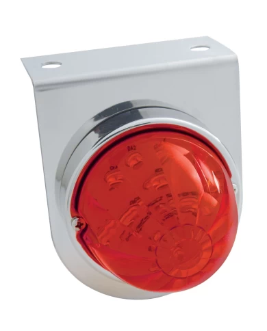 (BULK) STAINLESS STEEL LIGHT BRACKET W/ ONE 17 RED LED WATERMELON LIGHT - RED LENS (BULK) STAINLESS STEEL LIGHT BRACKET W/ ONE 17 RED LED WATERMELON LIGHT - RED LENS