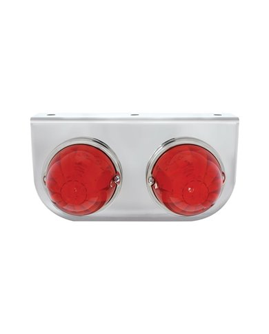 (BULK) STAINLESS STEEL LIGHT BRACKET W/ TWO 17 RED LED WATERMELON LIGHT - RED LENS (BULK) STAINLESS STEEL LIGHT BRACKET W/ TWO 17 RED LED WATERMELON LIGHT - RED LENS