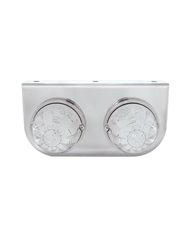 (BULK) STAINLESS STEEL LIGHT BRACKET W/ TWO 17 RED LED WATERMELON LIGHT - CLEAR LENS (BULK) STAINLESS STEEL LIGHT BRACKET W/ TWO 17 RED LED WATERMELON LIGHT - CLEAR LENS