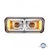 UP31154-High Power LED "Chrome" Projection Headlight With LED Turn Signal & Position Light Bar - Driver