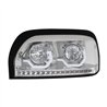 UP31203-Chrome Headlight With LED Turn Signal & Light Bar For 1996-2010 Freightliner Century - Driver