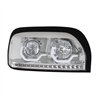 UP31204-Chrome Headlight With LED Turn Signal & Light Bar For 1996-2010 Freightliner Century - Passenger
