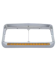 (CARD) CR PL RECT HDLT BEZEL W/ VISOR W/ 14 AMB LED 12" SEQUENTIAL LIGHT BAR W/ AMB LENS - DRIVER SIDE/LEFT TO RIGHT (CARD) CR PL RECT HDLT BEZEL W/ VISOR W/ 14 AMB LED 12" SEQUENTIAL LIGHT BAR W/ AMB LENS - DRIVER SIDE/LEFT TO RIGHT