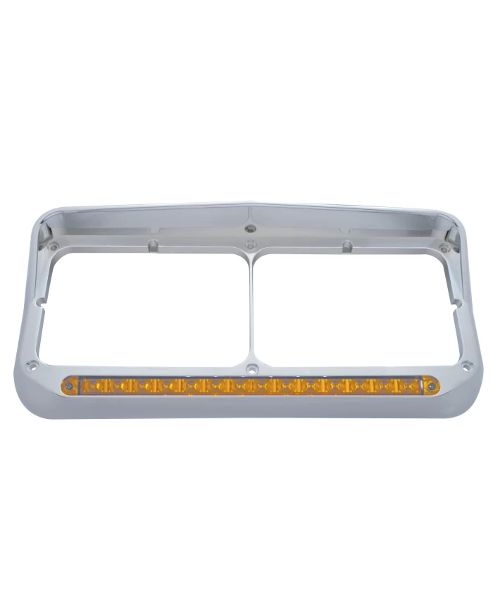 (CARD) CR PL RECT HDLT BEZEL W/ VISOR W/ 14 AMB LED 12" SEQUENTIAL LIGHT BAR W/ AMB LENS - PASSENGER SIDE/RIGHT TO LEFT (CARD) CR PL RECT HDLT BEZEL W/ VISOR W/ 14 AMB LED 12" SEQUENTIAL LIGHT BAR W/ AMB LENS - PASSENGER SIDE/RIGHT TO LEFT