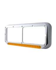 (CARD) CR PL RECT HEADLIGHT BEZEL W/ 14 AMBER LED 12" SEQUENTIAL LIGHT BAR W/ AMBER LENS - DRIVER SIDE/LEFT TO RIGHT (CARD) CR PL RECT HEADLIGHT BEZEL W/ 14 AMBER LED 12" SEQUENTIAL LIGHT BAR W/ AMBER LENS - DRIVER SIDE/LEFT TO RIGHT