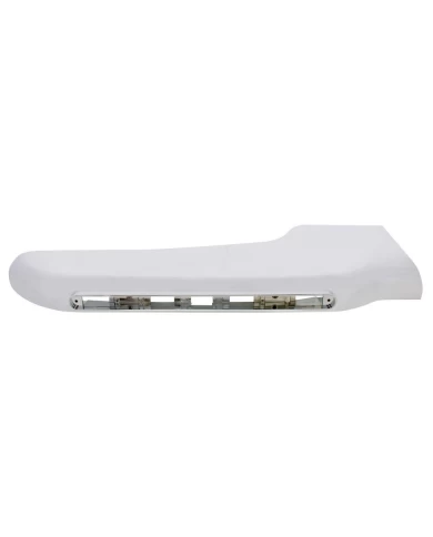 (BULK) CHROME PLASTIC PETERBILT FRONT FENDER COVER WITH LED CUTOUT - PASSENGER (BULK) CHROME PLASTIC PETERBILT FRONT FENDER COVER WITH LED CUTOUT - PASSENGER