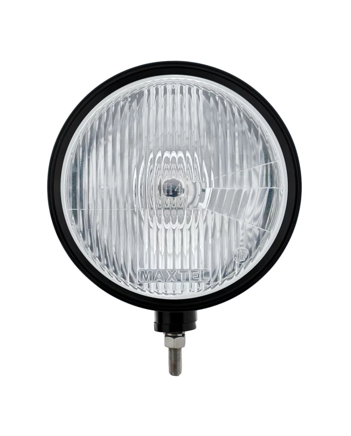 (BOX) BLACK "BILLET" STYLE GROOVE HEADLIGHT - H4 HALOGEN