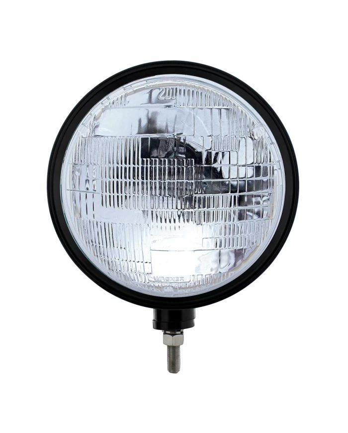 (BOX) BLACK "BILLET" STYLE GROOVE HEADLIGHT - H6014/SEAL BEAM (BOX) BLACK "BILLET" STYLE GROOVE HEADLIGHT - H6014/SEAL BEAM