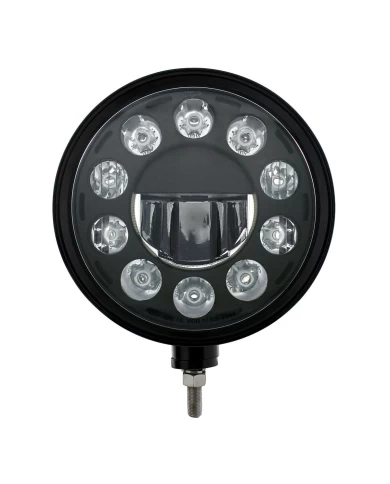 (BOX) BLACK "BILLET" STYLE GROOVE HEADLIGHT - CRYSTAL BLACKOUT 11 LED (BOX) BLACK "BILLET" STYLE GROOVE HEADLIGHT - CRYSTAL BLACKOUT 11 LED