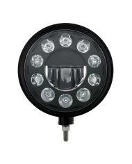 (BOX) BLACK "BILLET" STYLE GROOVE HEADLIGHT - CRYSTAL BLACKOUT 11 LED (BOX) BLACK "BILLET" STYLE GROOVE HEADLIGHT - CRYSTAL BLACKOUT 11 LED