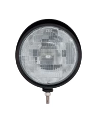 (BOX) BLACK "BILLET" STYLE GROOVE HEADLIGHT WITH VISOR - H6024 HALOGEN (BOX) BLACK "BILLET" STYLE GROOVE HEADLIGHT WITH VISOR - H6024 HALOGEN