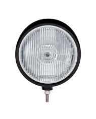 (BOX) BLACK "BILLET" STYLE GROOVE HEADLIGHT WITH VISOR - H4 HALOGEN (BOX) BLACK "BILLET" STYLE GROOVE HEADLIGHT WITH VISOR - H4 HALOGEN