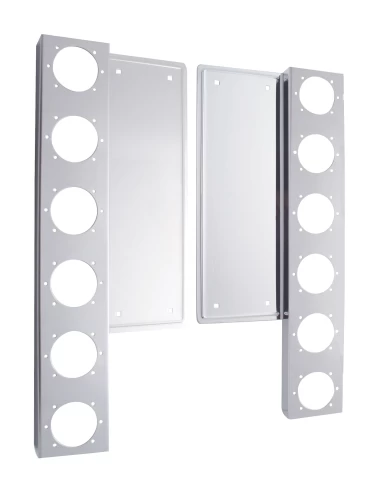 (2/BULK) STAINLESS STEEL FREIGHTLINER AIR CLEANER BRACKET W/ TWELVE 2" LIGHT CUTOUTS (2/BULK) STAINLESS STEEL FREIGHTLINER AIR CLEANER BRACKET W/ TWELVE 2" LIGHT CUTOUTS