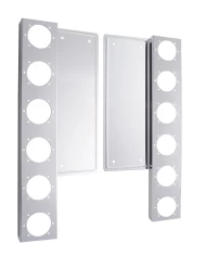 (2/BULK) STAINLESS STEEL FREIGHTLINER AIR CLEANER BRACKET W/ TWELVE 2" LIGHT CUTOUTS