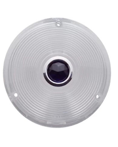 (BULK) PLASTIC TURN SIGNAL LENS W/ BLUE DOT - CLEAR (BULK) PLASTIC TURN SIGNAL LENS W/ BLUE DOT - CLEAR