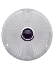 (BULK) PLASTIC TURN SIGNAL LENS W/ BLUE DOT - CLEAR
