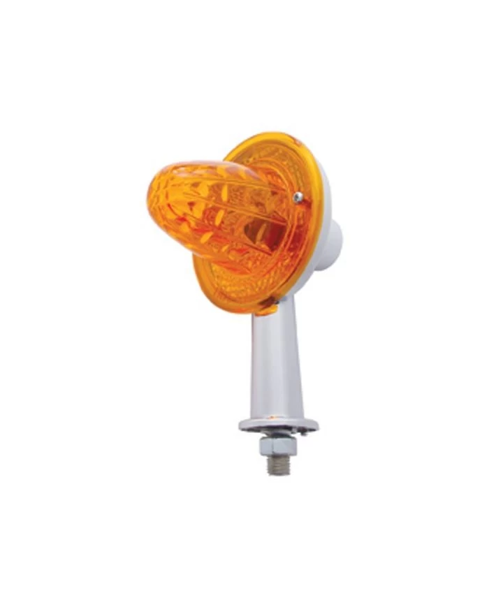 (CARD) CRYSTAL HONDA DIAMOND AMBER LIGHT W/ 2 1/8" ARM - SINGLE CONTACT