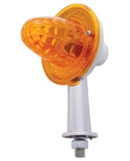 (CARD) CRYSTAL HONDA DIAMOND AMBER LIGHT W/ 2 1/8" ARM - SINGLE CONTACT