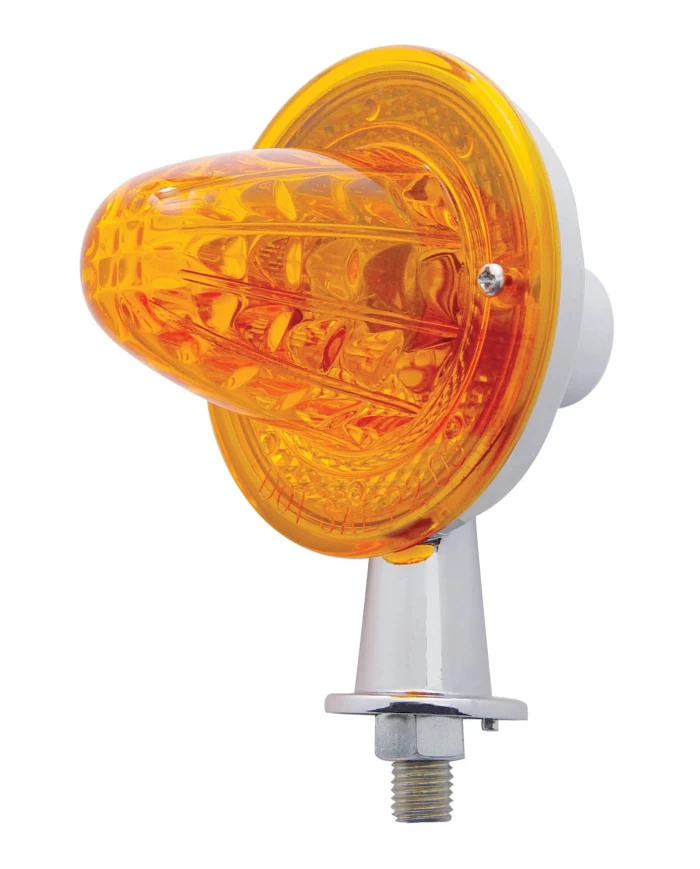 (CARD) CRYSTAL HONDA DIAMOND AMBER LIGHT W/ 1 1/8" ARM - DOUBLE CONTACT