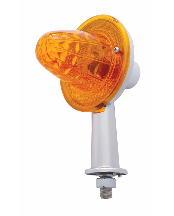 (CARD) CRYSTAL HONDA DIAMOND AMBER LIGHT W/ 2 1/8" ARM - DOUBLE CONTACT