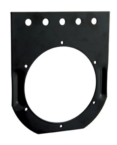 (BULK) BLACK STEEL LIGHT BRACKET W/ ONE 4" LIGHT CUTOUT W/O FLANGE (BULK) BLACK STEEL LIGHT BRACKET W/ ONE 4" LIGHT CUTOUT W/O FLANGE