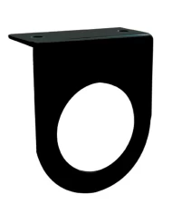 (BULK) BLACK STEEL LIGHT BRACKET W/ ONE 2 1/2" LIGHT CUTOUT