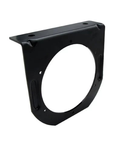 (BULK) BLACK STEEL LIGHT BRACKET W/ ONE 4" LIGHT CUTOUT (BULK) BLACK STEEL LIGHT BRACKET W/ ONE 4" LIGHT CUTOUT
