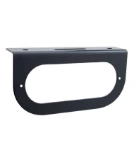 (BULK) BLACK STEEL LIGHT BRACKET W/ 1 OVAL LIGHT CUTOUT