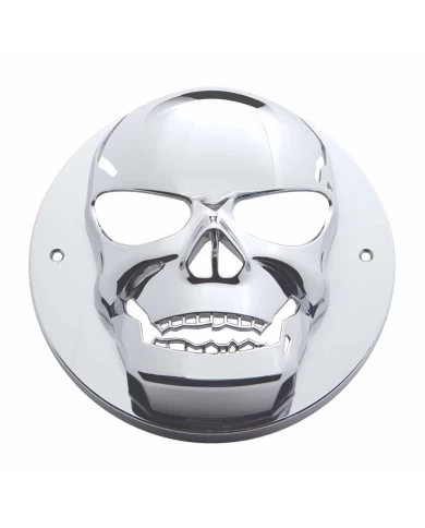 (CARD) CHROME 2" LIGHT SKULL BEZEL (CARD) CHROME 2" LIGHT SKULL BEZEL