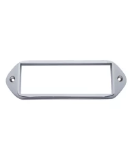 (CARD) CHROME PLASTIC RECTANGULAR TURTLE BACK MARKER LIGHT BEZEL