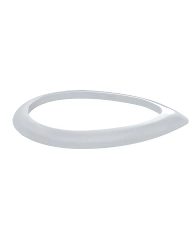 (CARD) CHROME PLASTIC "TEARDROP" LIGHT BEZEL (CARD) CHROME PLASTIC "TEARDROP" LIGHT BEZEL
