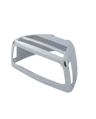(CARD) CHROME PLASTIC PETERBILT HEADLIGHT TURN SIGNAL COVER