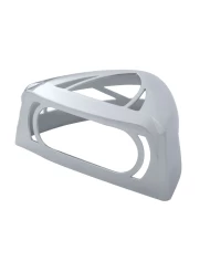 (CARD) CHROME PLASTIC PETERBILT HEADLIGHT TURN SIGNAL COVER W/ VISOR - LOW PROFILE