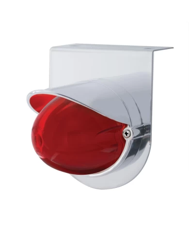 (BULK) 9 LED DUAL FUNCTION STAINLESS “GLO” LIGHT BRACKET WITH VISOR - RED LED / RED LENS (BULK) 9 LED DUAL FUNCTION STAINLESS “GLO” LIGHT BRACKET WITH VISOR - RED LED / RED LENS