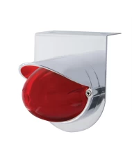 (BULK) 9 LED DUAL FUNCTION STAINLESS “GLO” LIGHT BRACKET WITH VISOR - RED LED / RED LENS