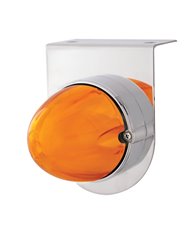 (BULK) 9 LED DUAL FUNCTION STAINLESS “GLO” LIGHT BRACKET - AMBER LED / AMBER LENS