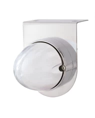 (BULK) 9 LED DUAL FUNCTION STAINLESS “GLO” LIGHT BRACKET - RED LED / CLEAR LENS